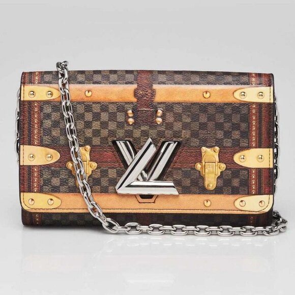 Louis Vuitton Limited Edition Damier Canvas Time Trunk Twist Chain Bag - Picture 1 of 11